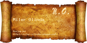 Miler Olinda névjegykártya